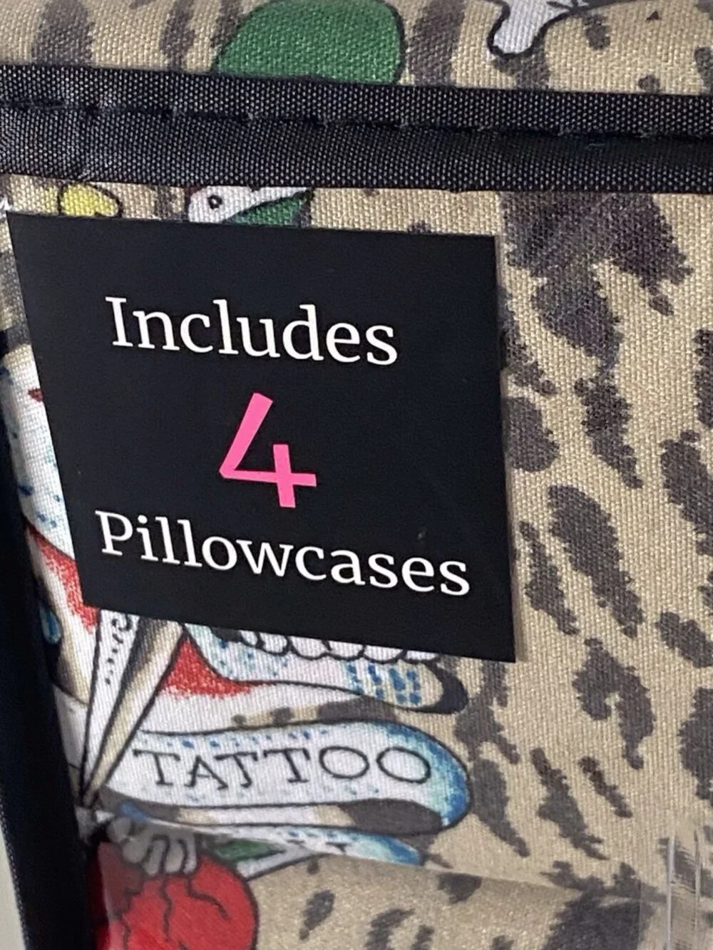 6 PC Ed Hardy KING SIZE Sheet Set Skulls Heart Leopard Animal Print NEW